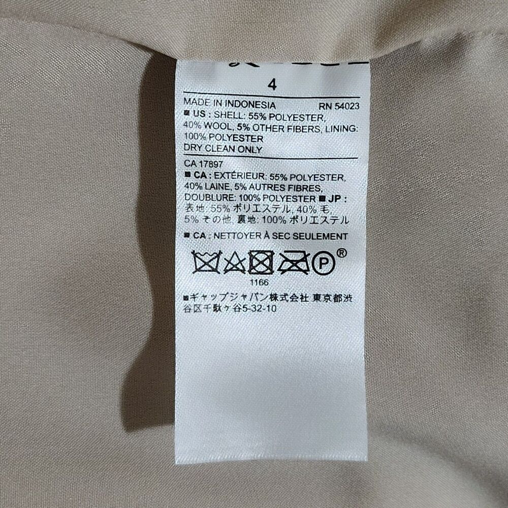 NWT Banana Republic Womens Wool Blend Mini Skirt Mustard Yellow Lined Sz 4 - Picture 7 of 8